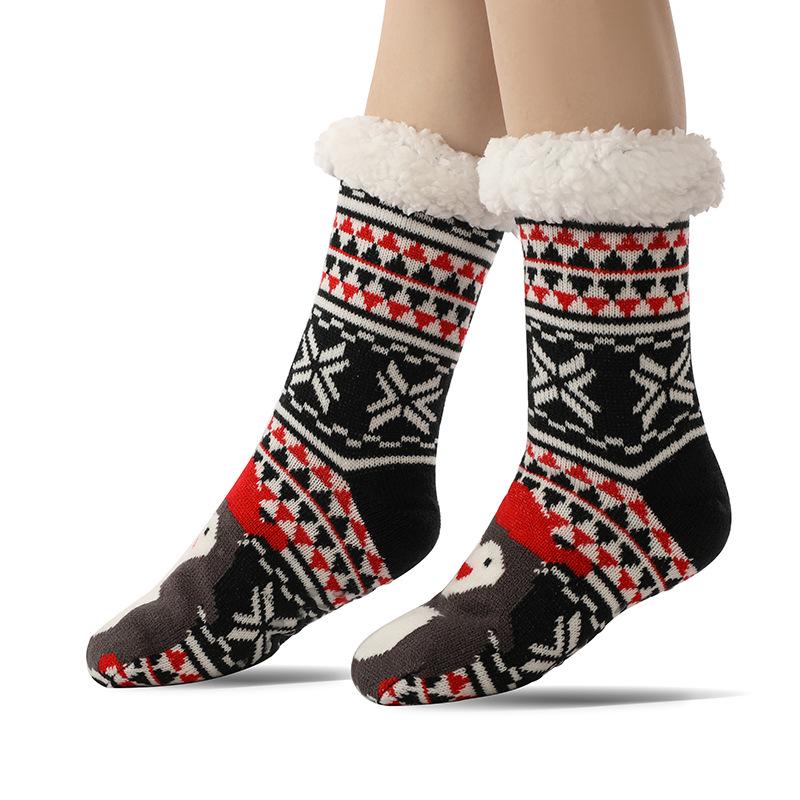 Damen Verdickte Slipper-Socken: Weihnachten, Mutterschaft, Schlaf, Decke & Kältesichere Strümpfe.