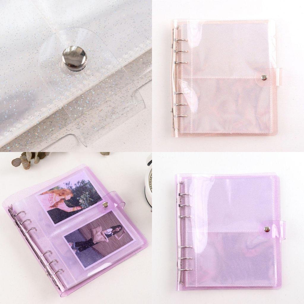 Transparent Sparkling Large Capacity 6hole Album With Pp Cover For Gift Giving And Collecting