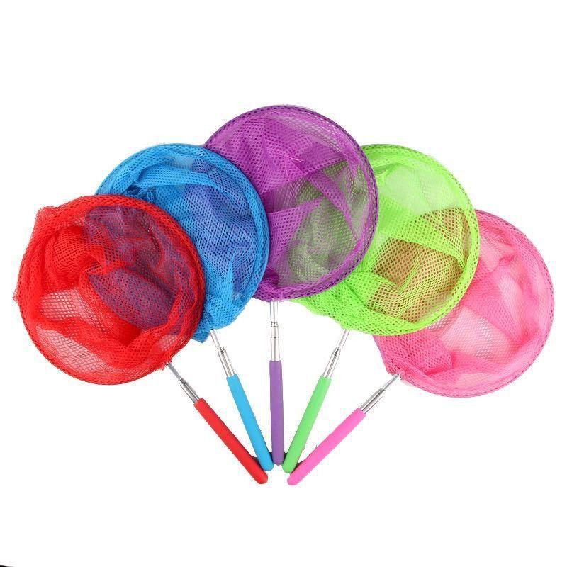 Colorful Kids Extendable Telescopic Handle Fishing Bug Butterfly Catching Net