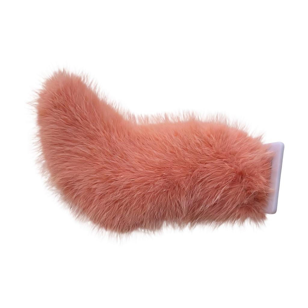 Plush Faux Fur Animal Tail Clip On Costume Accessory Soft Fluffy Tail for Cosplay Party Events Dress Up