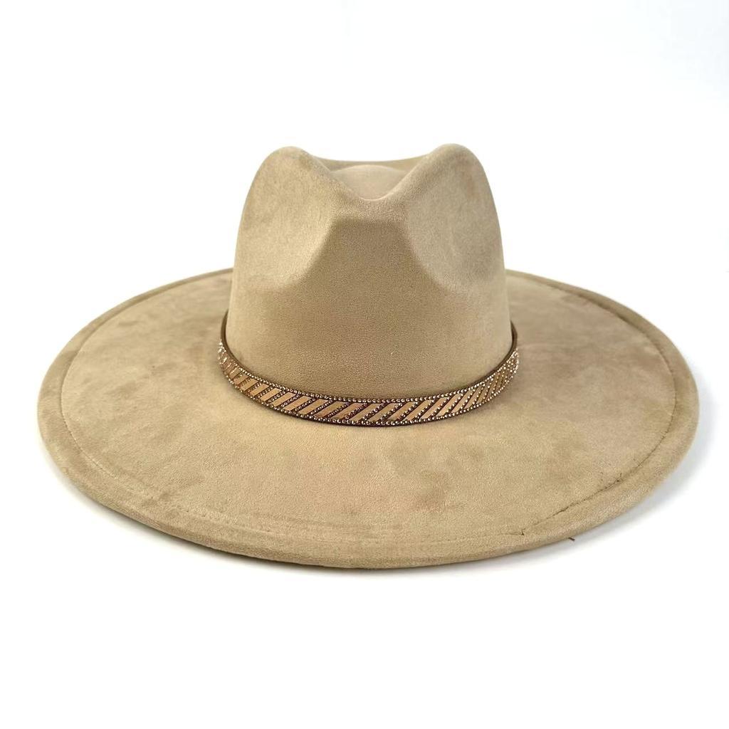 European And American Style Western Cowboy Hat Men And Women Suede Knight Top Hat Sunshade Sunscreen Jazz Hat