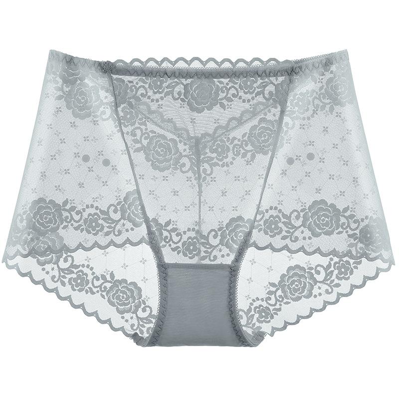 Sexy Women Underwear Lace Mesh Briefs Pure Cotton Crotch Tange Thong Women Lace Panties Underpants