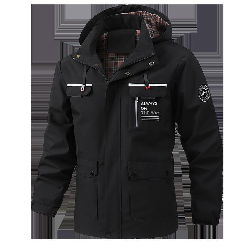 2025 Men's Casual Breathable Hooded Windbreaker Jacket - Trendy Mid-Length Design