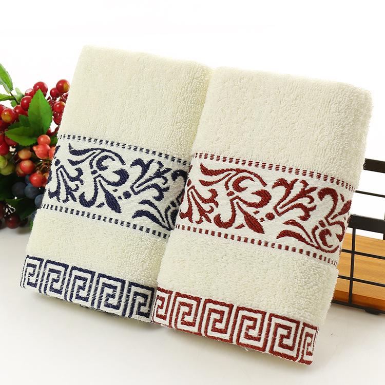 Blue & White Porcelain Soft Face Towel - High Water Absorption, Adult Household Use