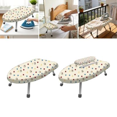 Folding Mini Iron Board Portable Tabletop Ironing Board with Removable Cover for Laundry Room College Studio Apartment