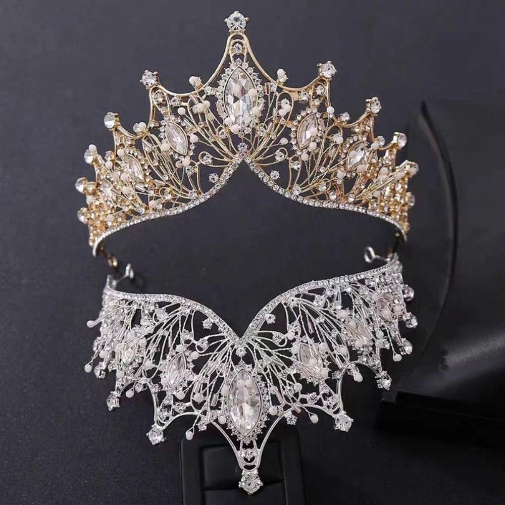 Elegant Princess Crowns Sparkling Rhinestone Diadem Bridal Tiaras  Photoshoot Accessories