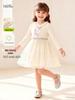 Little Maven Girls' Long Sleeve Princess Dress - Stylish Autumn Mesh