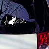 French Bulldog Heartbeat Car Bumper Window Sticker Reflective Decorative Decal