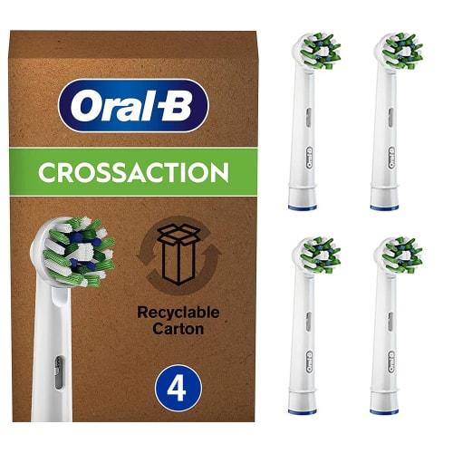 Oral-B Brown Oral-B Replacement Brush Multi-Action Brush/CROSS ACTION Frustration Free Package EB50 (4 Pieces)