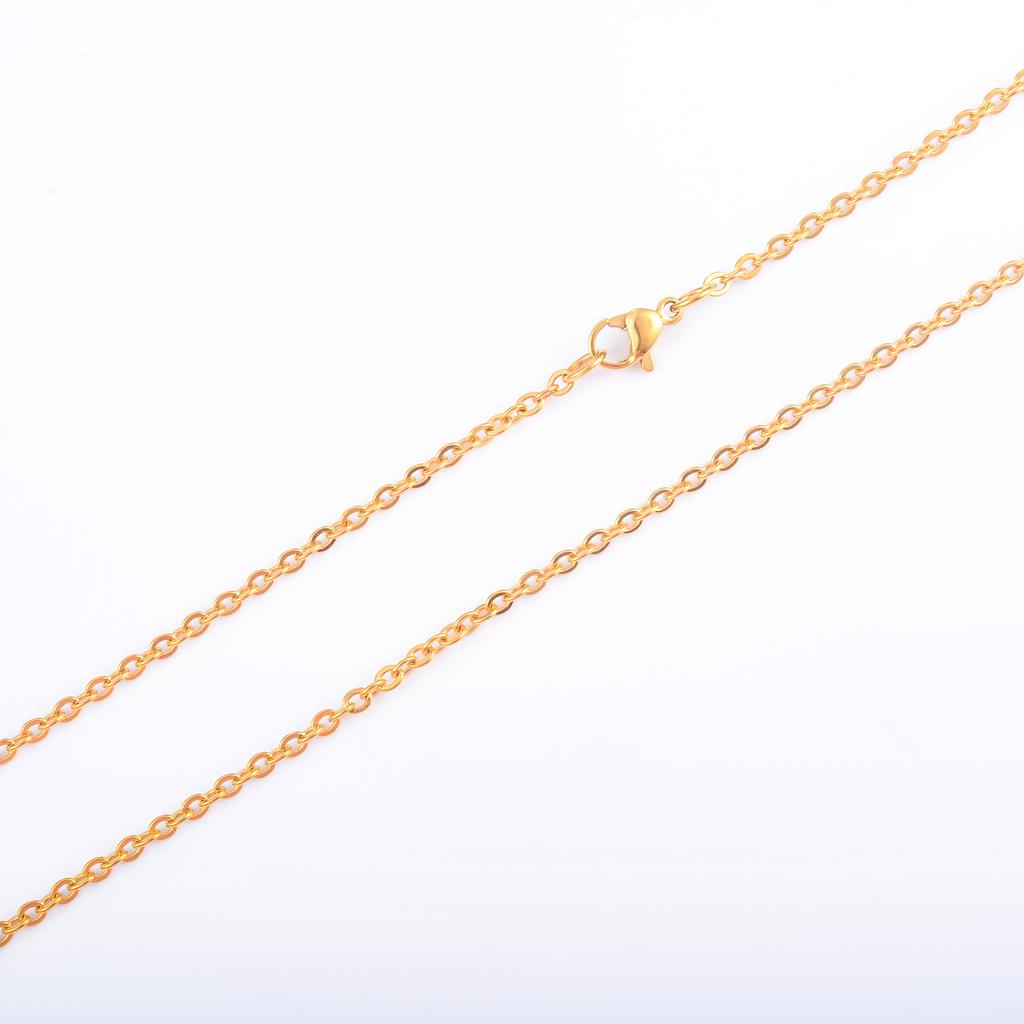 Classic Stainless Steel Link Cable O Chain Necklace for Women Men Choker on the Neck Collarbone Jewelry Accessories DIY Gift