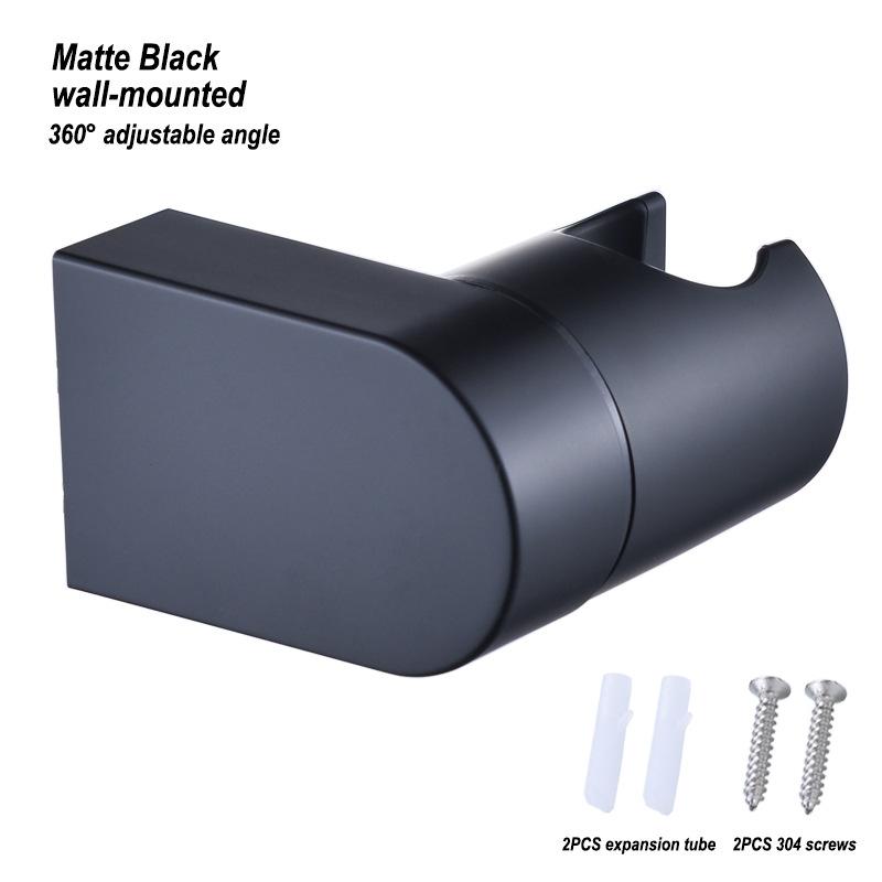 Duschkopfhalter Wandmontage Duschkopfhalter Verstellbare Schiebehalterung Schwarz ABS Dusche Festsitz Badezimmerzubehör