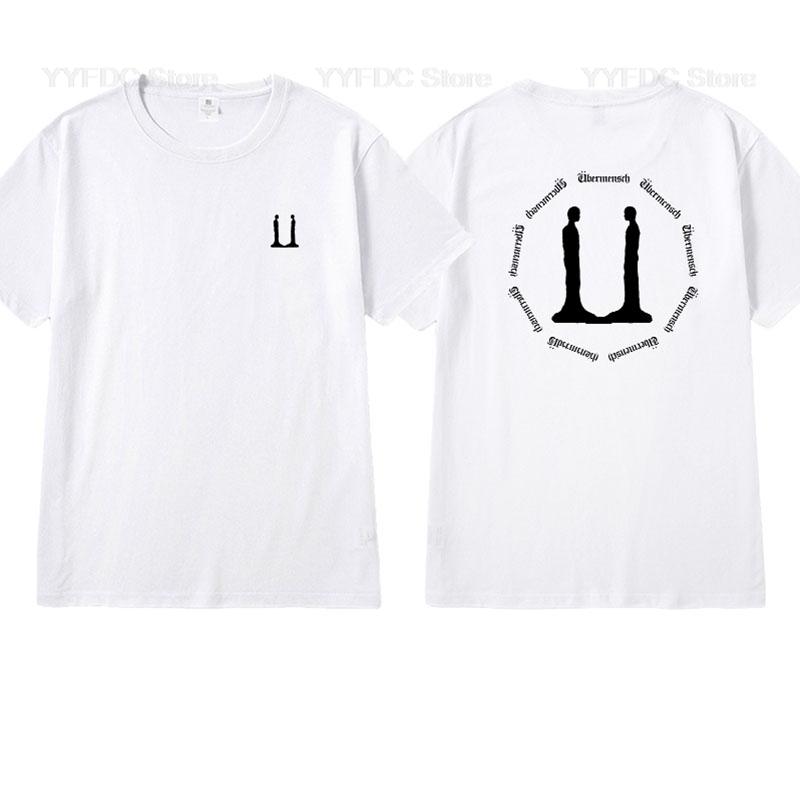 

Женская летняя футболка BIGBANG G Dragon Ubermensch из хлопка с коротким рукавом, футболка K-pop G-dragon Übermensch с принтом букв, топы 4XL