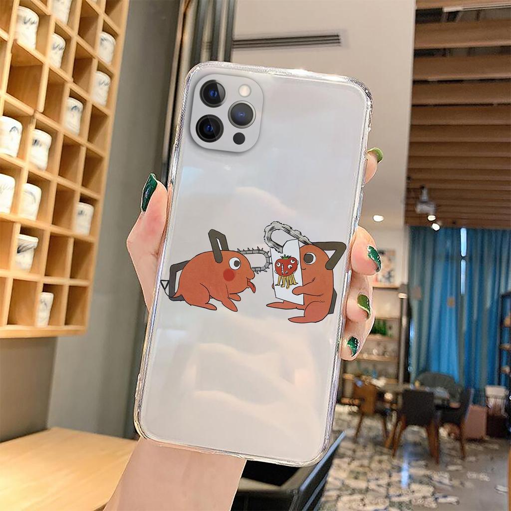 Anime Chainsaw Man Pochita Case Clear Case for Iphone SE 2020   7 8 11 12 13 Mini Plus X XS XR Pro Max Case