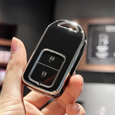 TPU Car Smart Remote Key Case Capa Shell para Honda Vezel City Civic Jazz BRV BR-V HRV Key Case Fob 2 Botão Acessórios