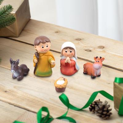 Holy Families Statues Jesus Nativity Figurines Keepsake Christmas Ornaments Religious Sculptures for