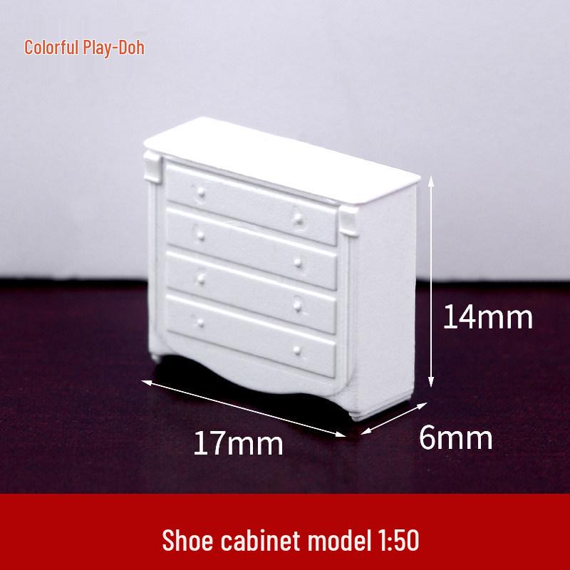 1:50 Scale White ABS Furniture Set for Architectural Model Interior Layout