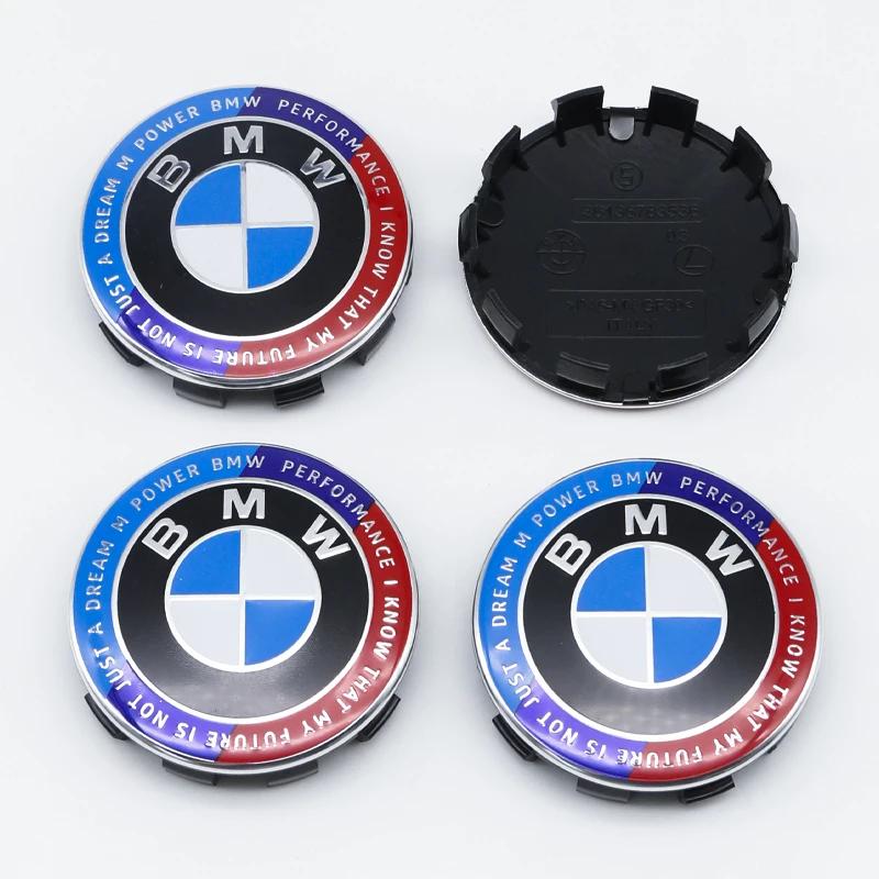 For BMW M 4Pcs 56MM 68MM Car Wheel Center Cap Hub Covers For BMW M Logo E84 E83 X1 X2 X3 F48 G01 X4 X5 X6 Badge Auto Tuning Accessories
