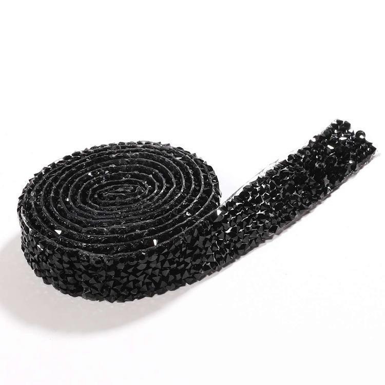 DIY AB Color Rhinestone Chain with Adhesive Mesh for Wedding and Bridesmaid Dress Decoration