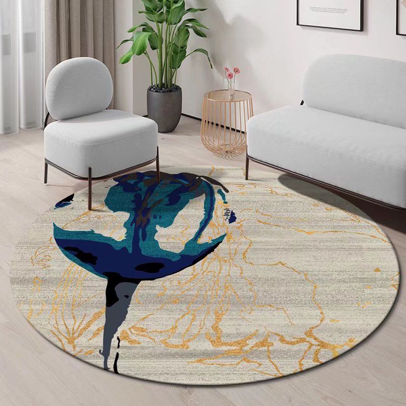 Round Carpet Nordic Living Room Light Luxury Carpet Home Bedroom Cradle Swivel Chair Anti Dirty Simple Study Room