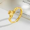 Women's Luxury European-Style Crown Heart Ring: Fashionable Open Design for Couples