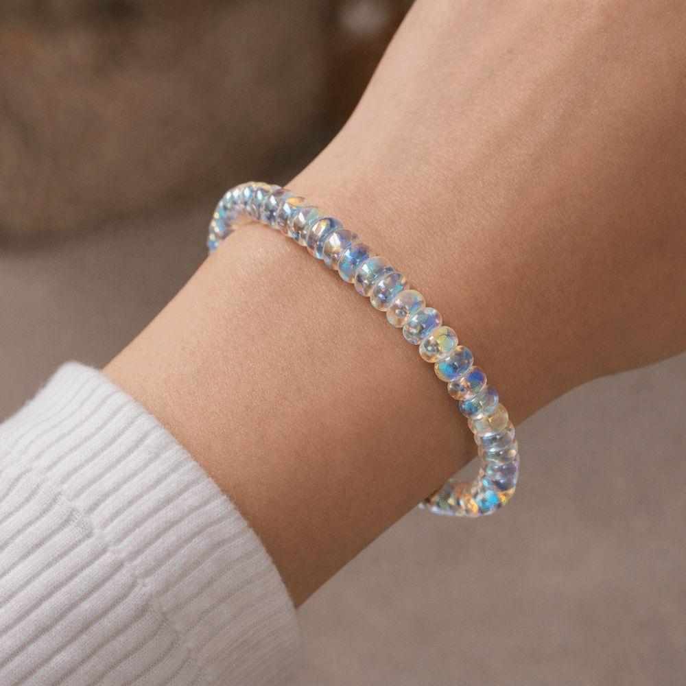 Elastic Cord Laser Crystal Bracelet Elegant Fashion Jewelry Gift Stretchable Bracelet  Women
