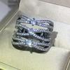 925 Silver Luxury Bridal Marriage Rings Special-interested Dazzling Crystal CZ Stone Simple Stylish Women Trendy Jewelry Rings