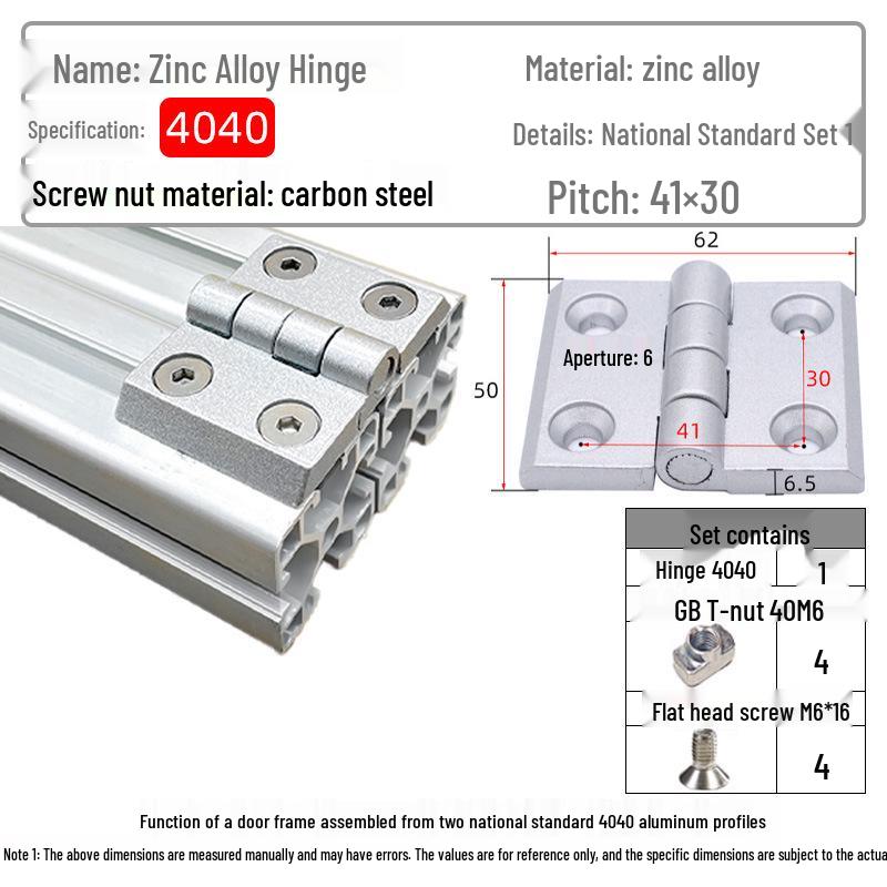 Hochleistungsscharniere aus Zinklegierung für Aluminiumprofiltüren (20/30/40/45)