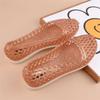 Super Soft Crystal Sandals Women's Fashion Outer Wear Hollow Hole Shoes Flat Bottom Non-slip Plastic Thick Sole Mother Grandma Sandals