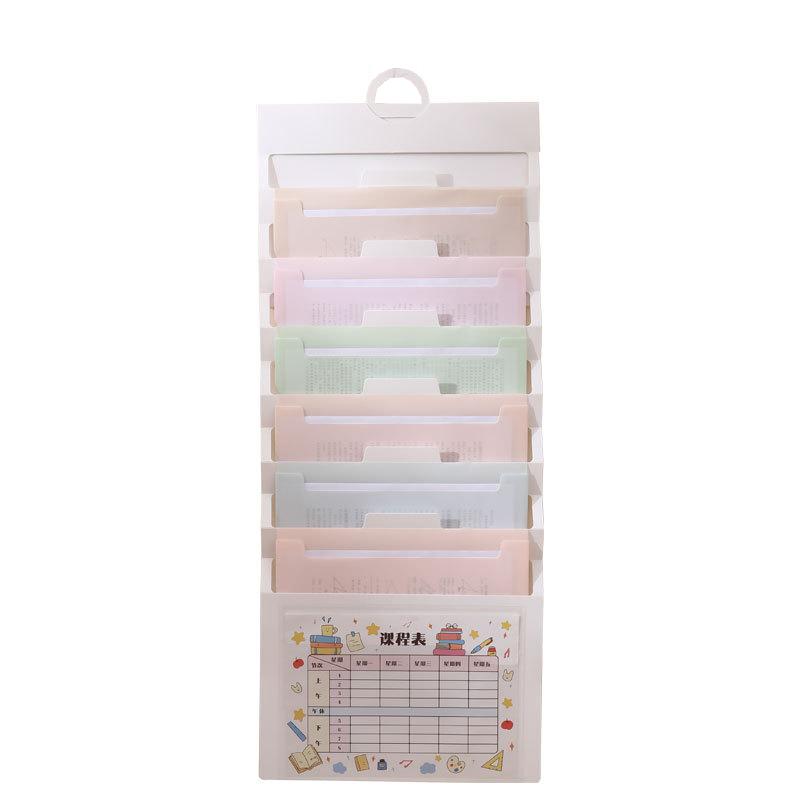 Zhanma Rainbow PP Expanding Hanging Box File Folder Colorful Wall Storage for Office & School Use