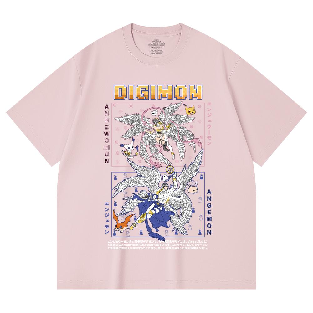 230 Gsm 100% Cotton Digimon V7 Print Unisex Heavy Cotton T Shirt