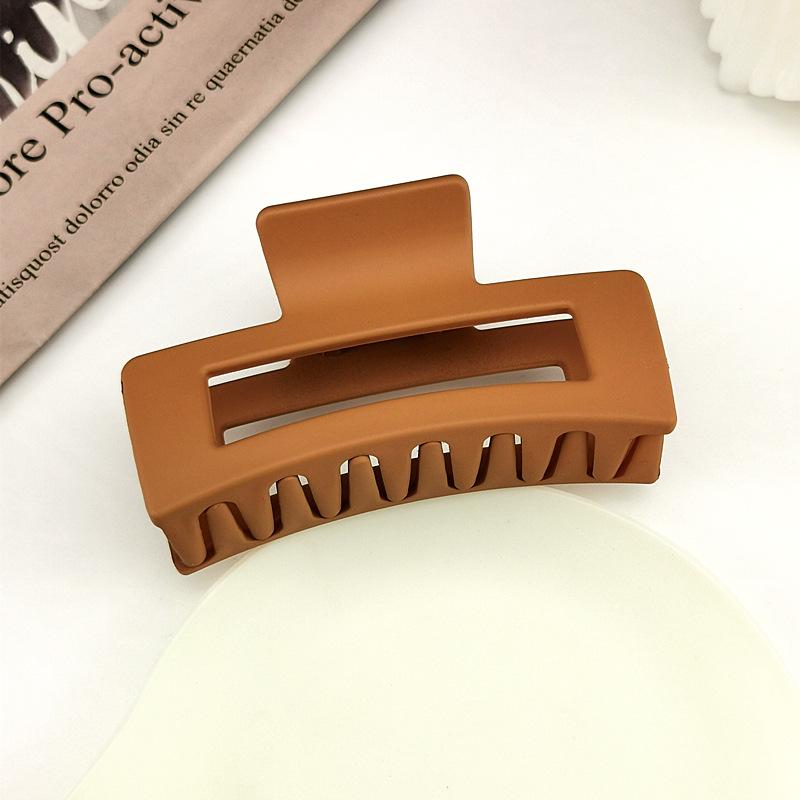 High-End Frosted Solid Color Hair Clip for Women