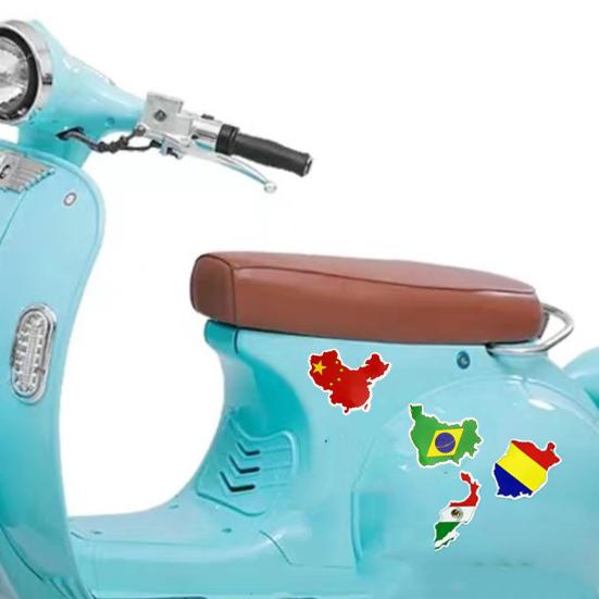 50 st Nationalflaggor Klistermärken Olika Söta Dekaler Vattentäta PVC Självhäftande Dekoration Självhäftande Tecknade Klistermärken Motorcykel Telefon