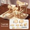 Kids' Educational Wooden Marble Run Toy: Assemble Track for Intelligence Development