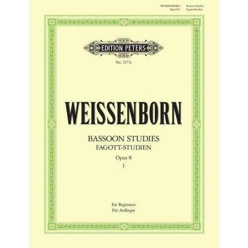 Wittner Weissenborn: Etudes Op. 8 Book 1 (Bassoon Etudes) Peters Publishing