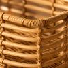 PE Rattan-Style Storage Basket Decorative Rectangular Woven Organizer Easy To