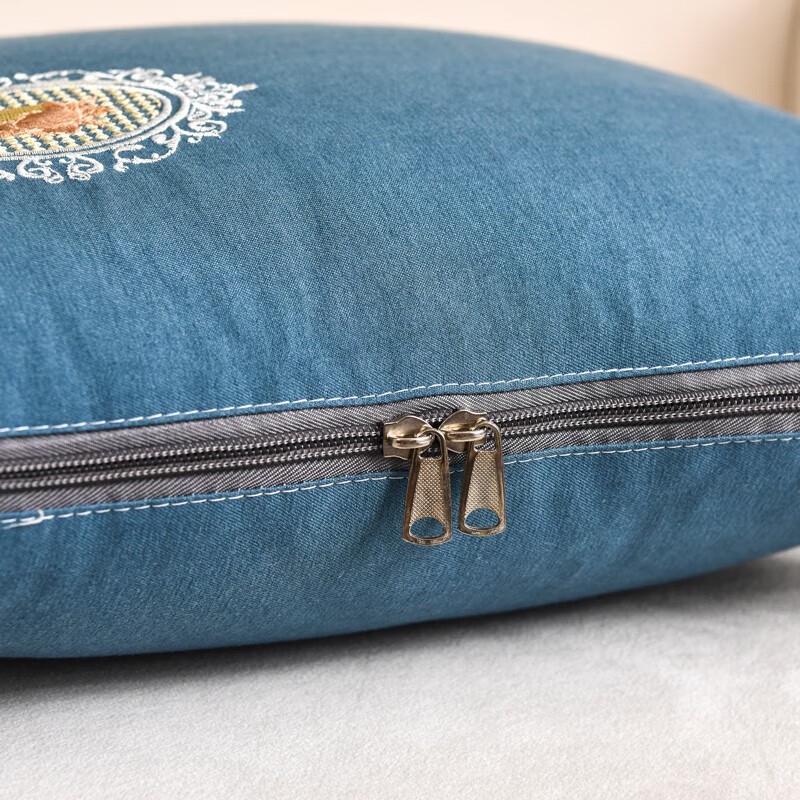 Manya Home Embroidered Cloud Soft 2-in-1 Pillow Blanket