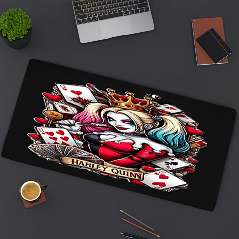 Harley Quinn Joker Print Mouse Pad, for Keyboard Pad Laptop PC Mat for Office Home Use, Desk Decor, Perfect Birthday Gift for Gamers