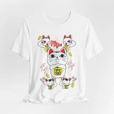 T-shirt Mignon Chat Mamie Turbo – T-shirt Chat Anime Ludique pour le Quotidien