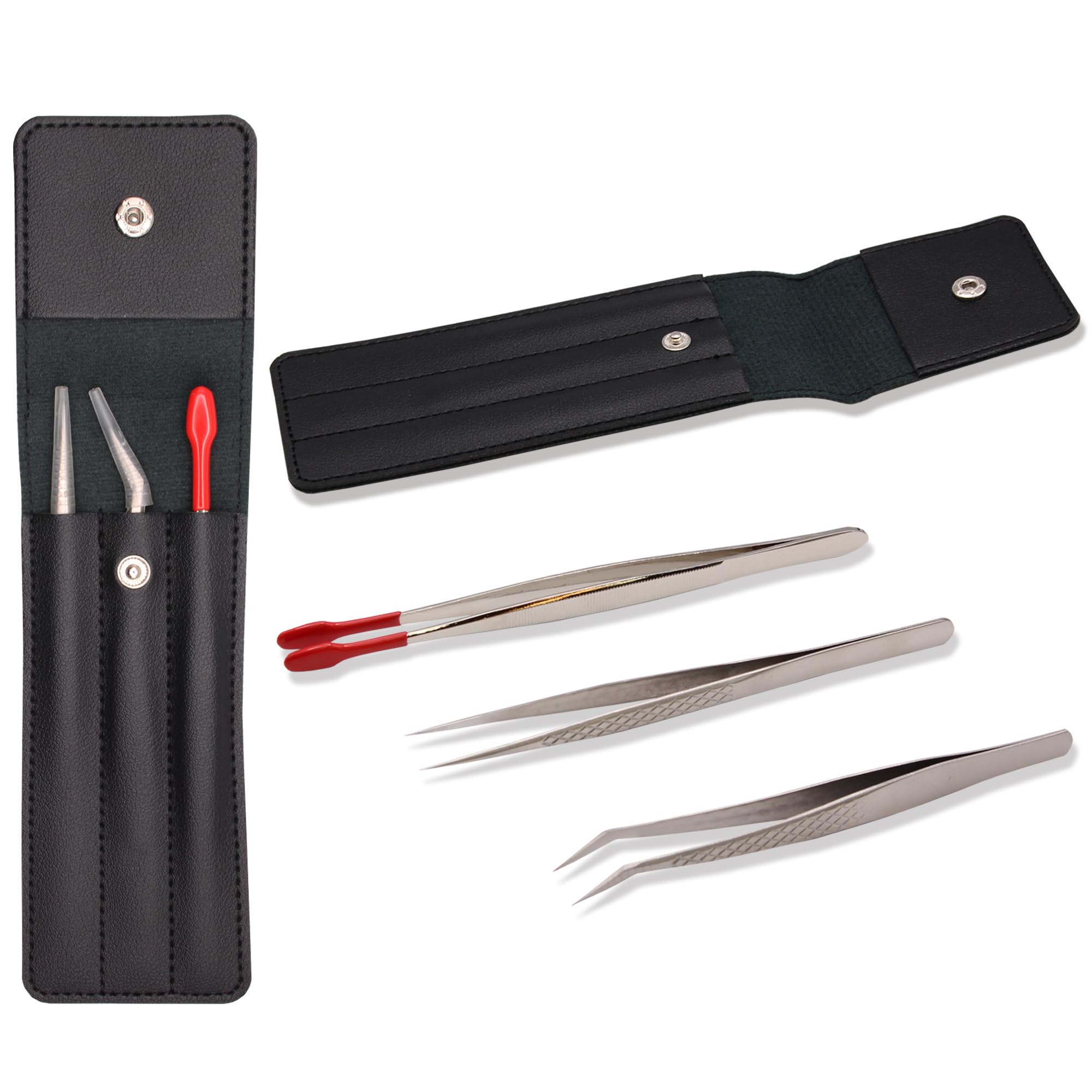 

for Hobby 2025 Revised Precision Micro Decal Tweezers Set for Plastic Precision with Dedicated Case of Cali&Brita [Perfect Crafting!] Tweezers,