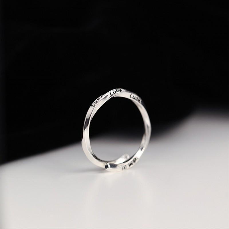 Mobius Ring Women Minimalist Adjustable Open Finger Geometric Plated Copper Vintage Style Adjustable Open Band