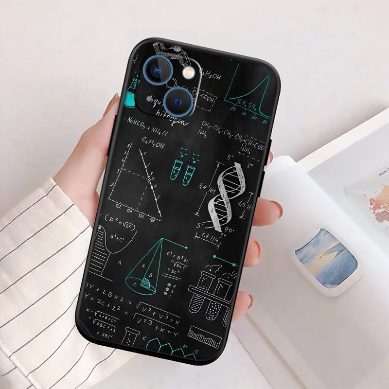Funda de Teléfono de Alta Gama Nueva con Diseño de Ecuación Matemática Química para iPhone SE X XS XR 16E 17 11 Pro Max 8 7 6 6s Plus Air