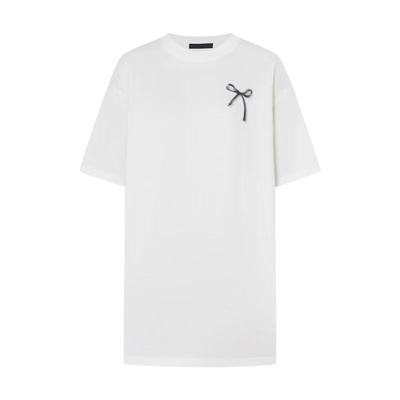 MO&Co. T-shirt in cotone con stampa di lettere