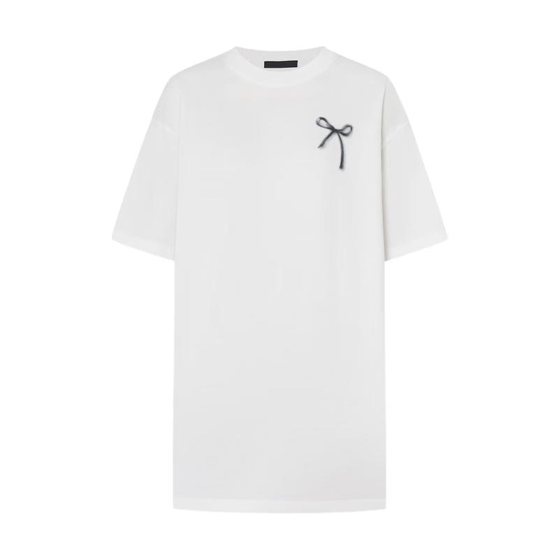 MO&Co. Loose Fit Letter Print Cotton Tee XS