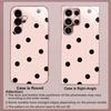 Polka Dot Pattern Rose Golden Pink Phone Case Design Suitable for Galaxy S26 S25 S24 S23 Ultra S22 Ultra S20 Ultra 56 A72 A73 5G