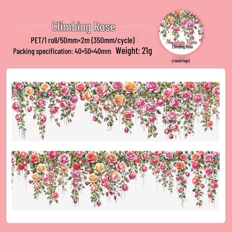 Beautiful Day Washi Tape: Mountain, Wild Branch & Vine Series - 6 Styles for Journal Decoration