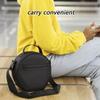 Headphone Carrying Case Organiser Bag with Zippered Pocket for Charging Cable Accessories Storage Black