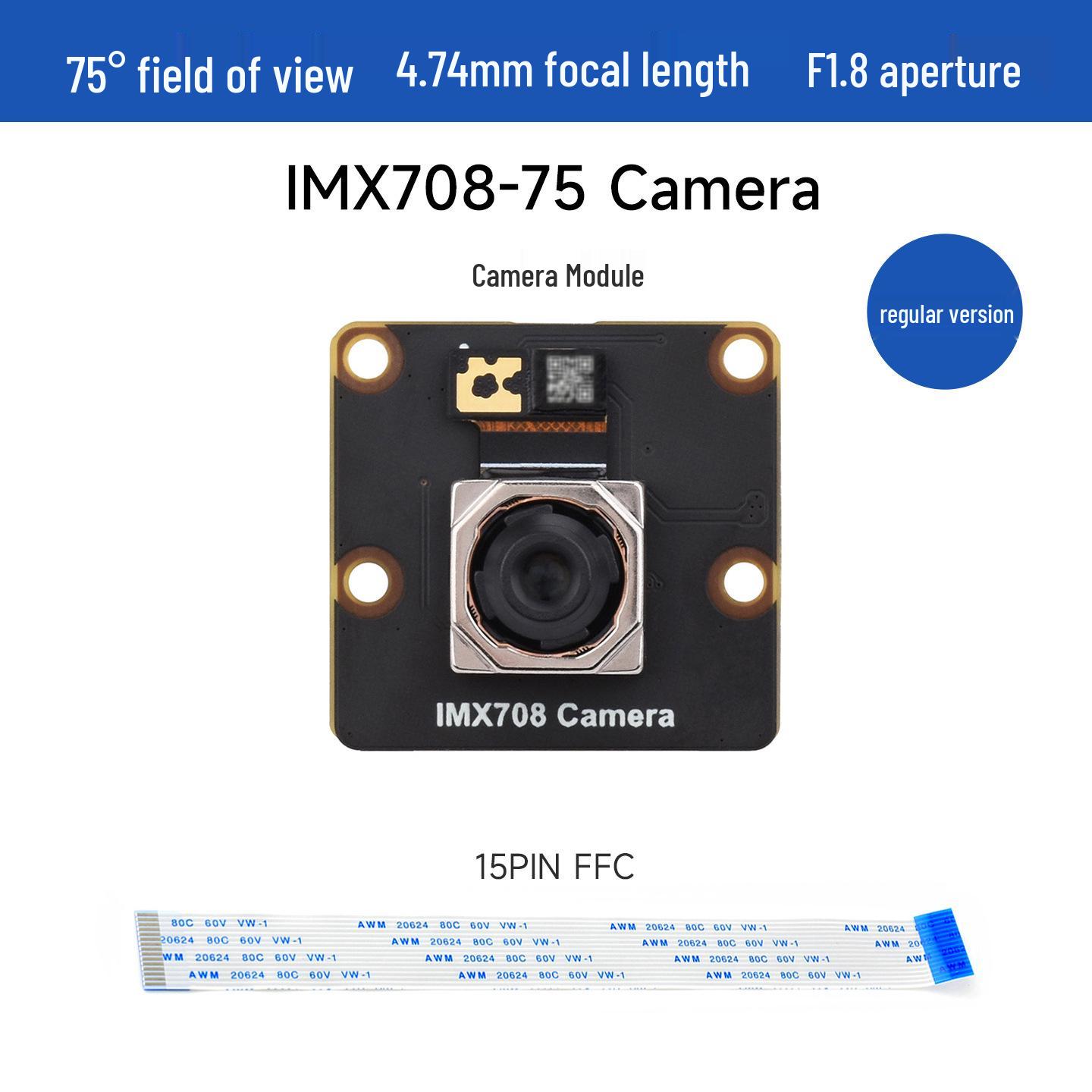 Sony IMX708 12MP Autofocus HDR Camera with 75°/120° Field of View