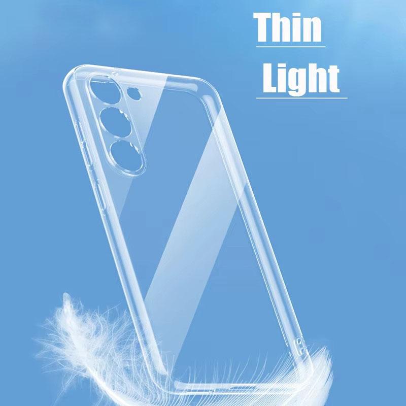 Shockproof Clear Silicone Soft Case For Samsung S25 S24 S23 S22 S21 Ultra Plus Note20 Galaxy Phone Cases Cover