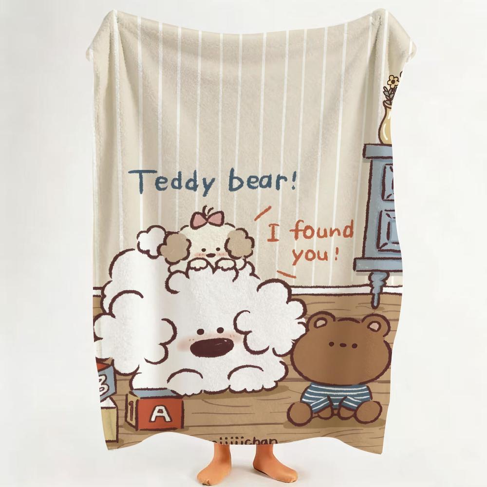 Illustrator Miiiiichan Throw Flannel Throw Blanket Suitable for Sofa Living Room Bedroom