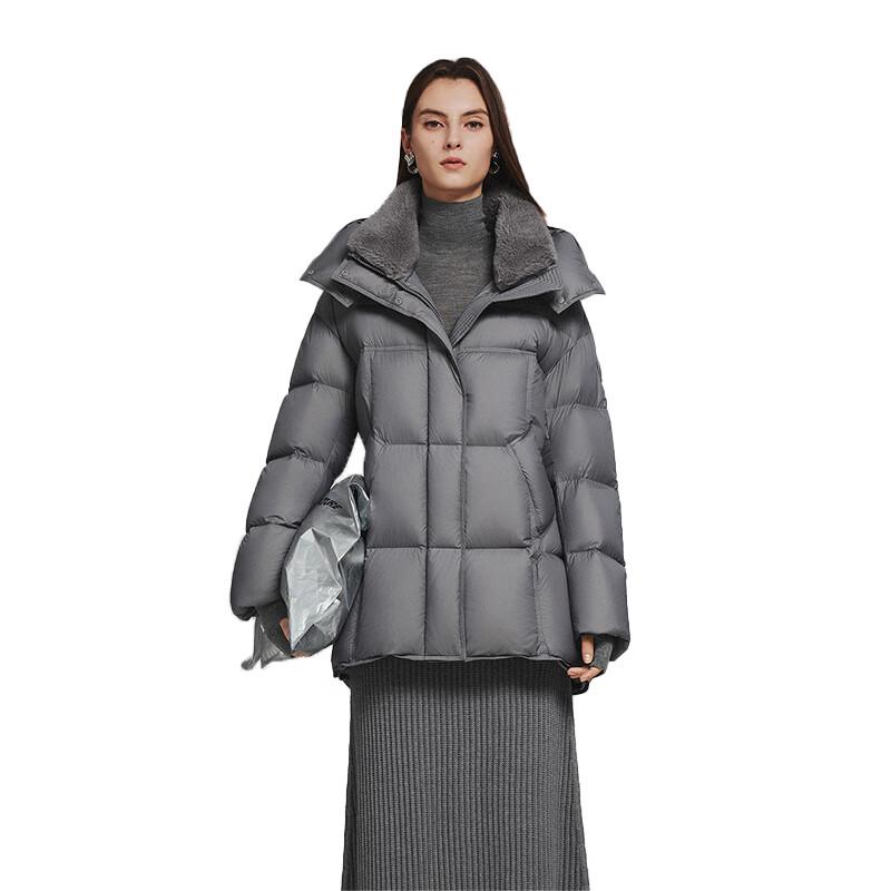 Tanboer Women's Brownie Detachable Hood Long Down Jacket